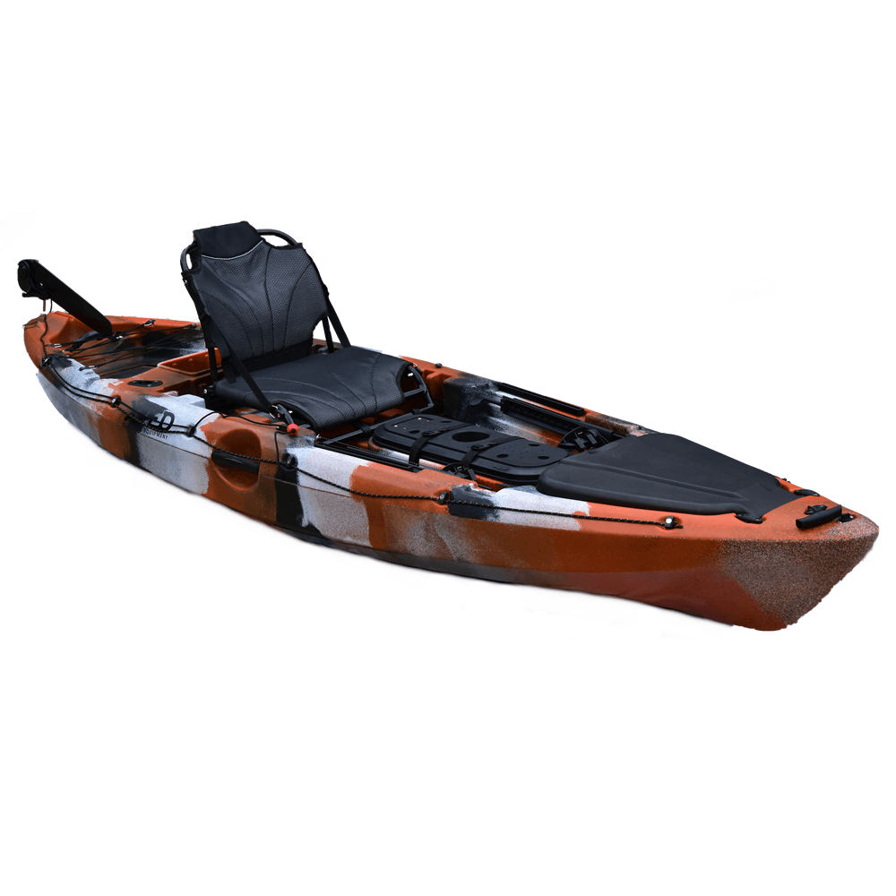 Kayak de Pesca Quest Pro 10 Angler - Color: Naranja/Blanco/Negro